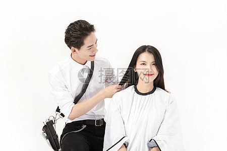 帅气理发师专业理发摄影服务 定格独特的时尚魅力